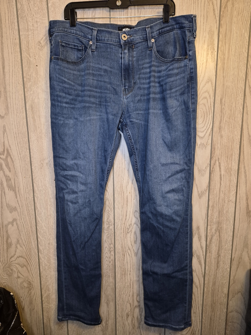 PAIGE Men's Blue Straight-Leg Jeans